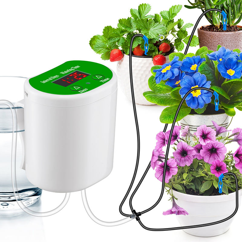 Smart Garden Accessories - เครื่องให้น้ําดอกไม้อัตโนมัติแบบตั้งเวลาอัจฉริยะ, รดน้ําขี้เกียจในกระถาง, แอพพลิเคชั่นน้ําซึมน้ําหยด, พืชสีเขียวทําสวน