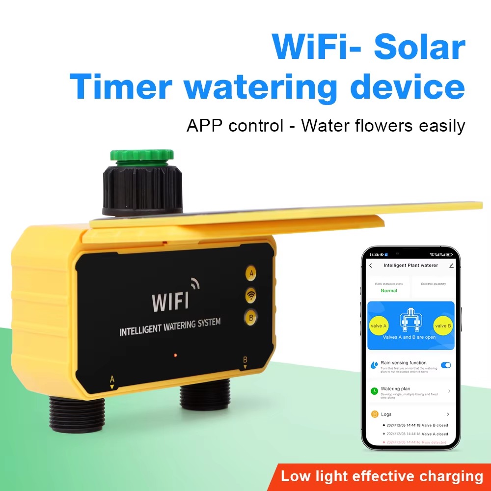 Smart Garden At Home - ตัวควบคุมการรดน้ำอัตโนมัติแบบ WIFI สำหรับสวน พร้อมวาล์วควบคุมน้ำและระบบตรวจจับฝน
