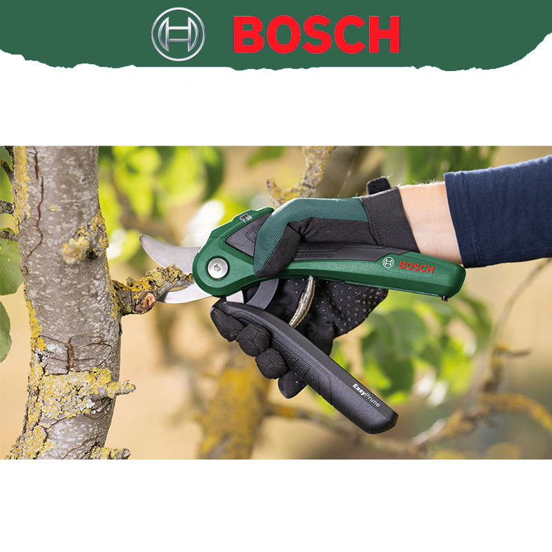 Smart Garden Bosch - กรรไกรตัดกิ่งไร้สาย Bosch 3.6V แบบชาร์จไฟได้ สำหรับตัดกิ่งไม้ผลในสวน เครื่องตัดกิ่งไฟฟ้าสำหรับตัดแต่งดอกไม้