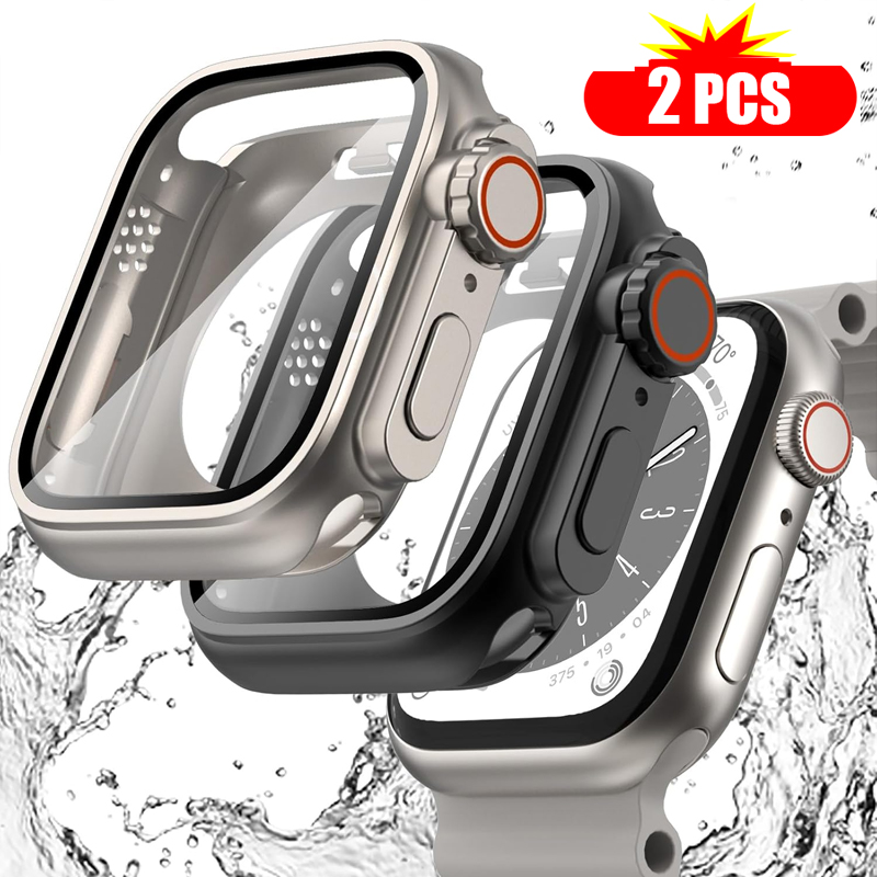 Smart Garden 9 - เคสกระจกนิรภัย + ฝาครอบสำหรับนาฬิกา Apple 44มม. 45มม.