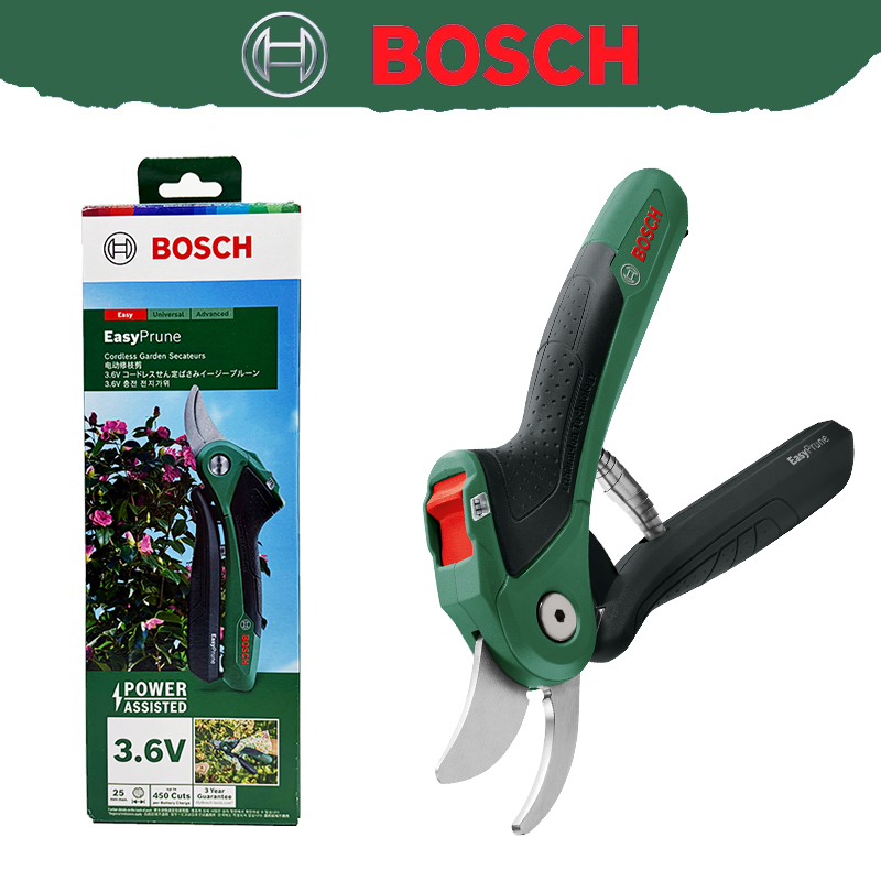 Smart Garden Bosch - กรรไกรตัดกิ่งไร้สาย Bosch 3.6V แบบชาร์จไฟได้ สำหรับสวน ต้นไม้ผลไม้