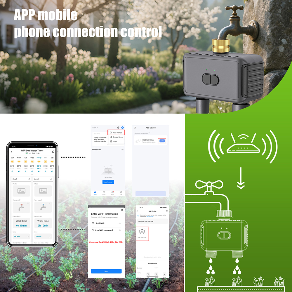 Tuya WiFi Water Timer สมาร์ท 2 - Smart Garden At Home บทวิจารณ์และราคา