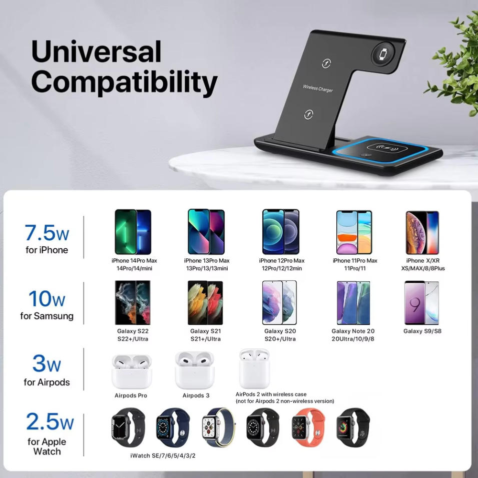 แท่นชาร์จไร้สายแบบเร็ว 3-in-1  - Smart Garden 9 บทวิจารณ์และราคา