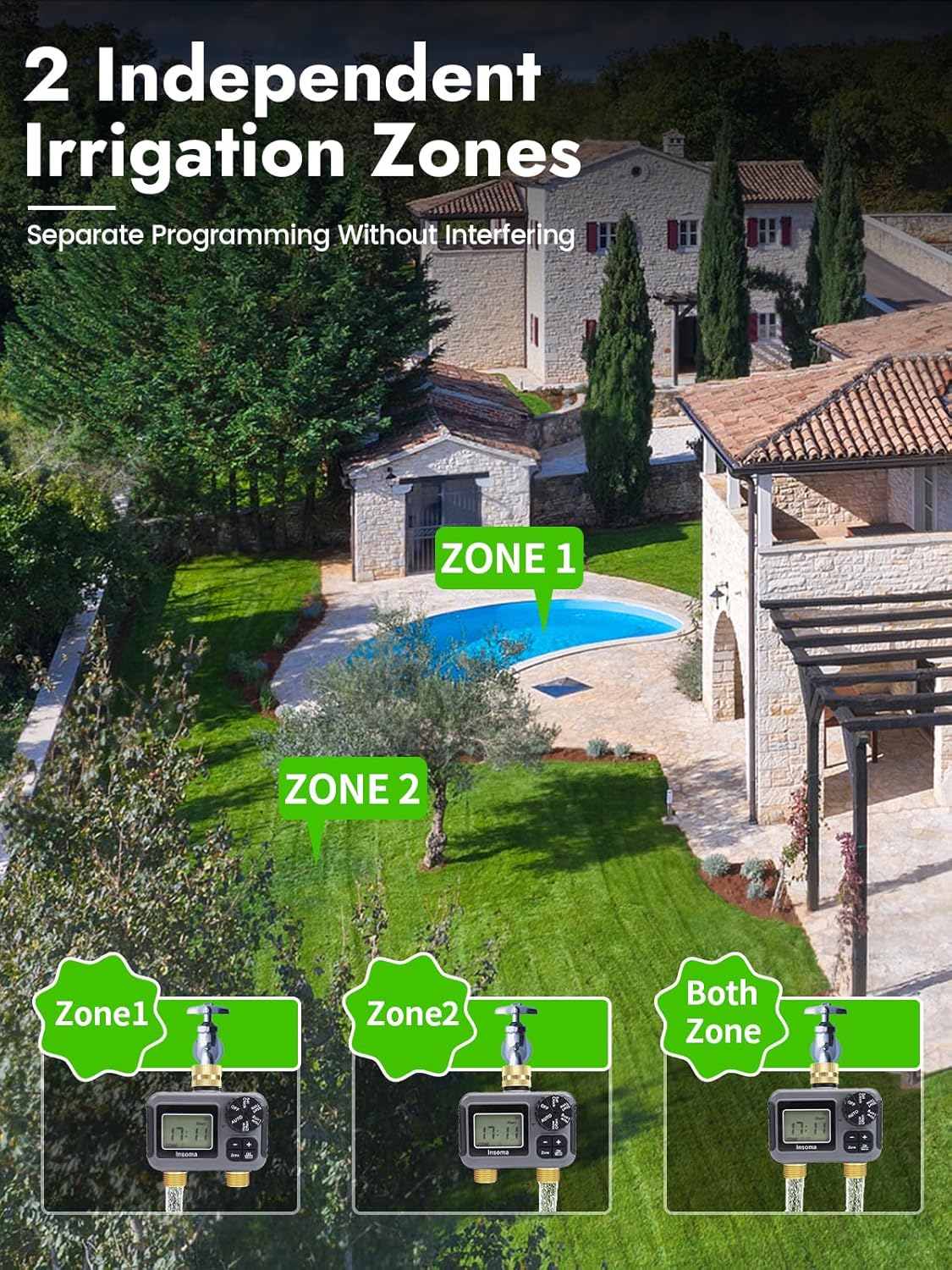 ระบบรดน้ำอัจฉริยะแบบสองช่องจ่า - Smart Garden At Home บทวิจารณ์และราคา