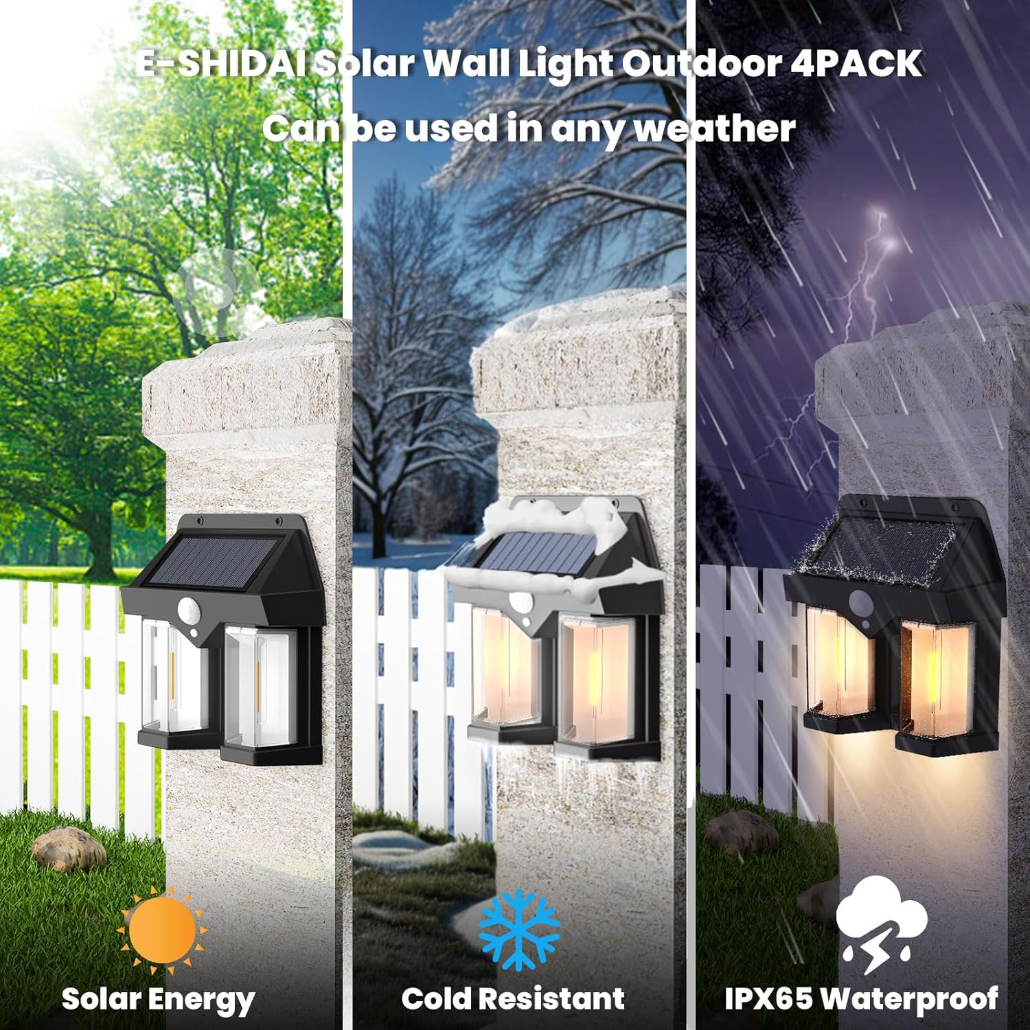 โคมไฟติดผนังพลังงานแสงอาทิตย์ส - Smart Led Garden บทวิจารณ์และราคา